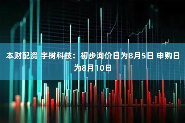 本财配资 宇树科技：初步询价日为8月5日 申购日为8月10日